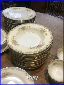 Set of 82+ Antique Noritake Rose China Service For 12 Occupied Japan PLEASE READ