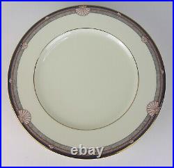 Set of 8 Noritake Stanford Court Shell Pattern Fine Bone China Dinner Plates