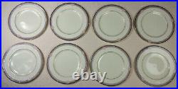 Set of 8 Noritake Stanford Court Shell Pattern Fine Bone China Dinner Plates