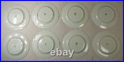 Set of 8 Noritake Stanford Court Shell Pattern Fine Bone China Dinner Plates