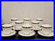 Set of EIGHT Noritake Ardmore Platinum 7601 Cups & Saucers EXC