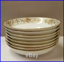 Set of Eight 8 Antique Noritake China 175 16034 7 1/2 Coupe Soup Bowls