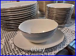 Stunning Noritake Ivory China Dinnerware Set, Celia 7086, 12-Person Setting