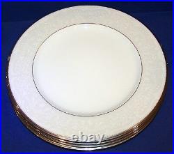 Stunning Set Of 4 Noritake Bone China 4773 Silver Palace 10 7/8 Dinner Plates