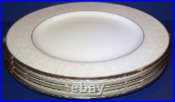 Stunning Set Of 4 Noritake Bone China 4773 Silver Palace 10 7/8 Dinner Plates