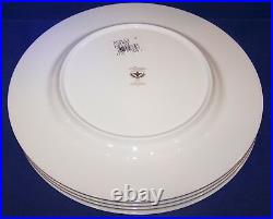 Stunning Set Of 4 Noritake Bone China 4773 Silver Palace 10 7/8 Dinner Plates