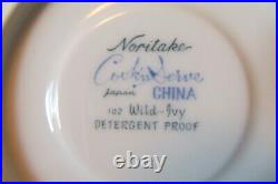 VINTAGE NORITAKE CHINA WILD IVY #102 4-5 pc PLACE SETTING (24 pc TOTAL)