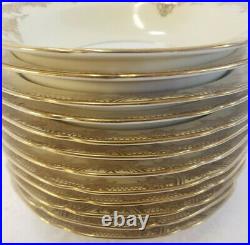 VINTAGE NORITAKE FINE CHINA GOLDALE 7285 GOLD & CREAM BERRY BOWLS Set of 12