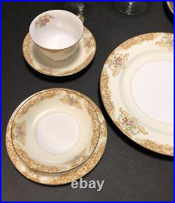 VINTAGE NORITAKE M JAPAN 9 PIECE PLACE SETTING 1930 Bone China Fine Dish #232