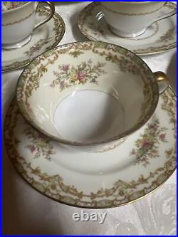 VTG NORITAKE NANA ROSA DINNER SET 4 Settings #672 MADE IN OCCUPIED JAPAN 1949