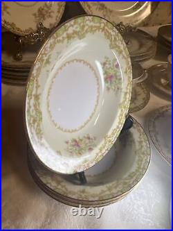VTG NORITAKE NANA ROSA DINNER SET 4 Settings #672 MADE IN OCCUPIED JAPAN 1949