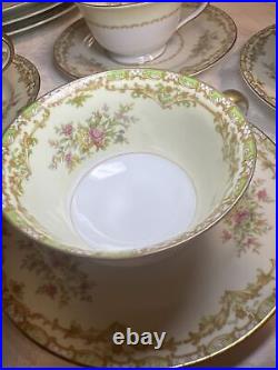 VTG NORITAKE NANA ROSA DINNER SET 4 Settings #672 MADE IN OCCUPIED JAPAN 1949
