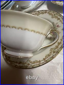 VTG NORITAKE NANA ROSA DINNER SET 4 Settings #672 MADE IN OCCUPIED JAPAN 1949