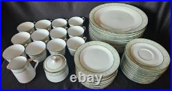 VTG Noritake Vienne 6885 China 12 Service (51 Pcs.) Light Green Floral Pattern
