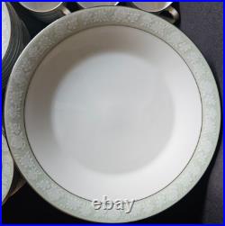 VTG Noritake Vienne 6885 China 12 Service (51 Pcs.) Light Green Floral Pattern VTG Noritake Vienne 6885 China 12 Service (51 Pcs.) Light Green Floral Pattern