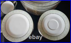 VTG Noritake Vienne 6885 China 12 Service (51 Pcs.) Light Green Floral Pattern