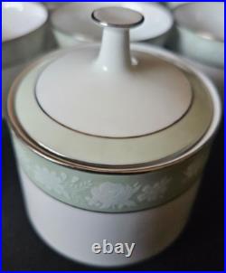 VTG Noritake Vienne 6885 China 12 Service (51 Pcs.) Light Green Floral Pattern