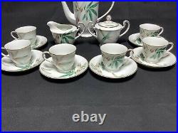 Vintage 1950s Noritake Bamboo China 5565 Small Tea Set Service for 6