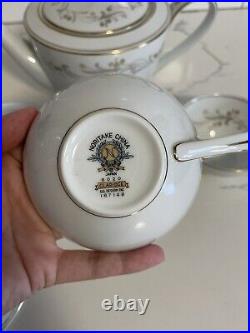 Vintage 1959-64-Noritake China Tea Set-Claridge-Teapot-sugar Bowl-2 Cups