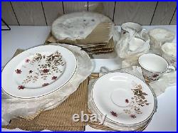 Vintage 24 Piece Versatone By Noritake'Outlook' Floral Japan New Fast Shipping