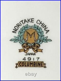Vintage 28 Pc Noritake Columbine Service Dish Set for 4 Bone China 1933