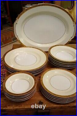 Vintage (34) Piece Noritake China #4985 Goldkin 5 Place Setting