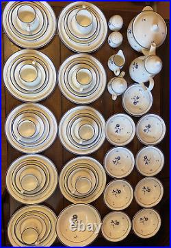 Vintage 55 Pc Noritake Keltcraft Ireland BLUE CHINTZ China Dinnerware Set RARE