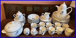 Vintage 55 Pc Noritake Keltcraft Ireland BLUE CHINTZ China Dinnerware Set RARE