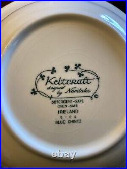 Vintage 55 Pc Noritake Keltcraft Ireland BLUE CHINTZ China Dinnerware Set RARE