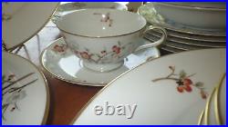 Vintage China Dinnerware set Brenda by M NORITAKE s/6 Hostess Pieces 1948 37pc