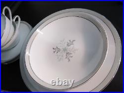Vintage China Dinnerware set Lucille by NORITAKE mostly service 4 Platinum 28pc
