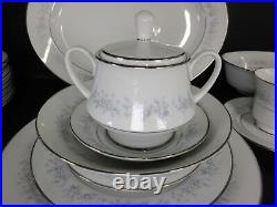 Vintage China Dinnerware set Marywood NORITAKE s/8 hostess pcs 67 pcs platinum