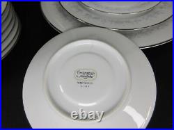 Vintage China Dinnerware set Marywood NORITAKE s/8 hostess pcs 67 pcs platinum