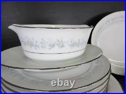 Vintage China Dinnerware set Marywood NORITAKE s/8 hostess pcs 67 pcs platinum