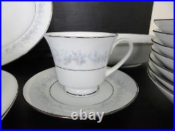 Vintage China Dinnerware set Marywood NORITAKE s/8 hostess pcs 67 pcs platinum