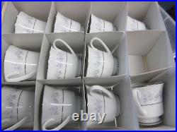 Vintage China Dinnerware set Marywood NORITAKE s/8 hostess pcs 67 pcs platinum