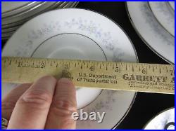 Vintage China Dinnerware set Marywood NORITAKE s/8 hostess pcs 67 pcs platinum