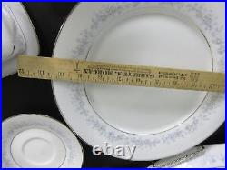 Vintage China Dinnerware set Marywood NORITAKE s/8 hostess pcs 67 pcs platinum