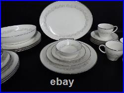 Vintage Fine China Dinnerware Set Marquis by Noritake s/4 hostess pcs 1965 #7540