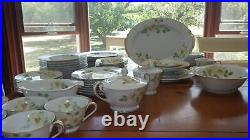 Vintage Fine China Dinnerware set Wildrose by NORITAKE 1950 ser 8 6 cups 60 pcs