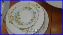 Vintage Fine China Dinnerware set Wildrose by NORITAKE 1950 ser 8 6 cups 60 pcs