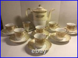 Vintage Goldena China Tea Set-gold Overlay-serves 8-made In Japan Rare