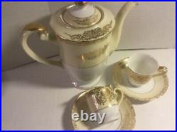 Vintage Goldena China Tea Set-gold Overlay-serves 8-made In Japan Rare