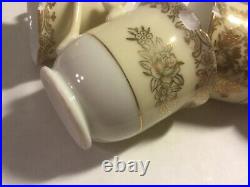 Vintage Goldena China Tea Set-gold Overlay-serves 8-made In Japan Rare