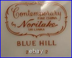 Vintage NORITAKE Blue Hill China Set Model 2482 37 Piece Mint Condition