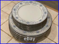 Vintage NORITAKE Blue Hill China Set Model 2482 37 Piece Mint Condition