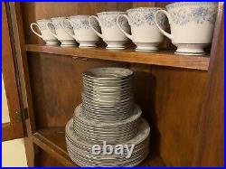 Vintage NORITAKE Blue Hill China Set Model 2482 37 Piece Mint Condition