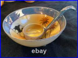 Vintage NoritakeStyle 35pc. Tea Set/Dinnerware. Desert Scene 1921-1940 Perfect