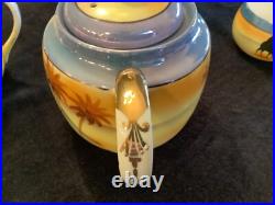 Vintage NoritakeStyle 35pc. Tea Set/Dinnerware. Desert Scene 1921-1940 Perfect