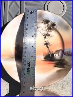 Vintage Noritake 4 Person Tea Set Scenic Tree In Meadow Pattern